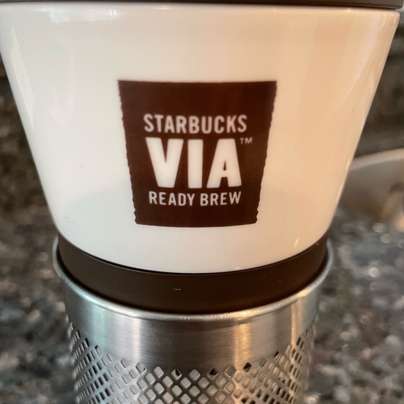 (2) StarBucks 2010 Collectible Coffee Ceramic & Metal Travel Tumblers Mug - Picture 7 of 8